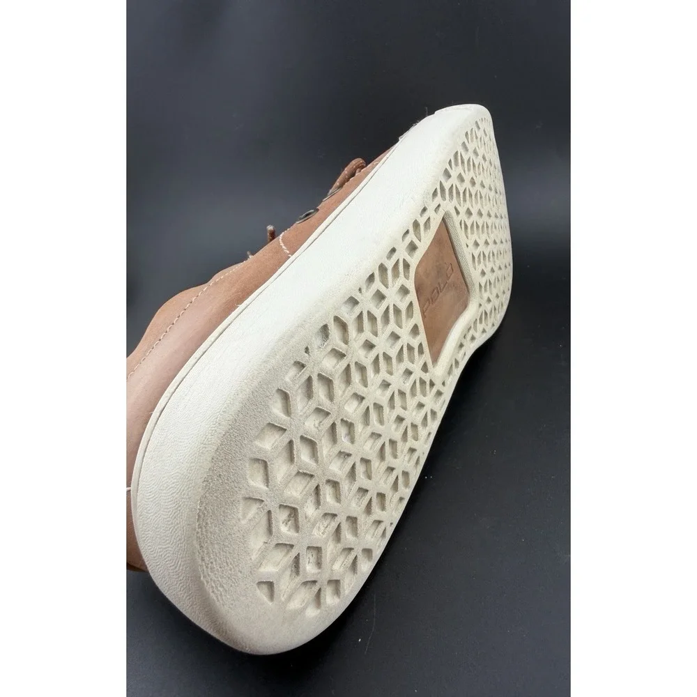 Mens Polo Ralph Lauren Dunovin Tan Leather Sneakers Size 9D Excellent